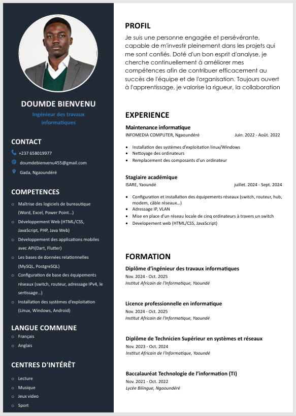 Modèle CV 1